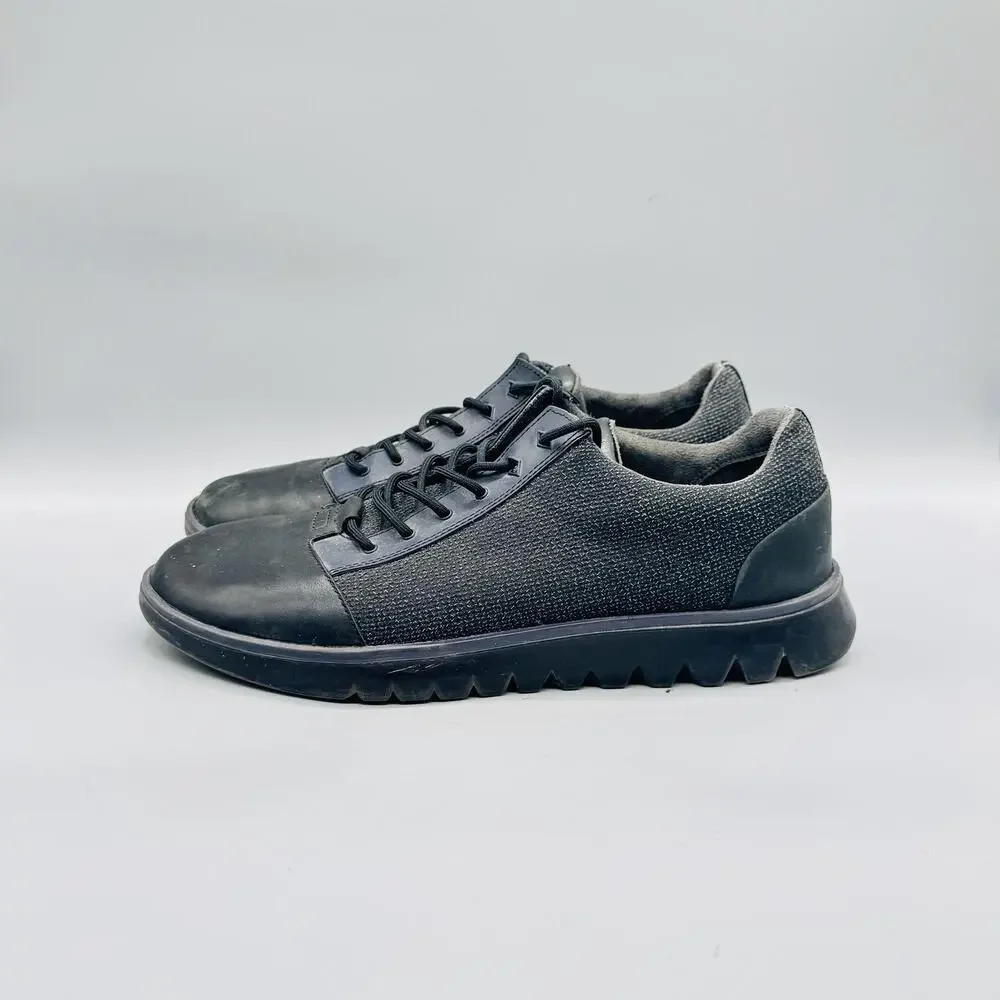 Camper Shoes Mens 9 Black Leather Textile Low Top Casual Sneakers Comfort